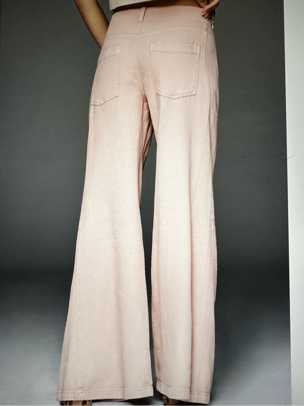 New with Tag! Anthropologie Pilcro Linen Mid Rise Flare Sepia Rose sz 31 - Picture 3 of 15